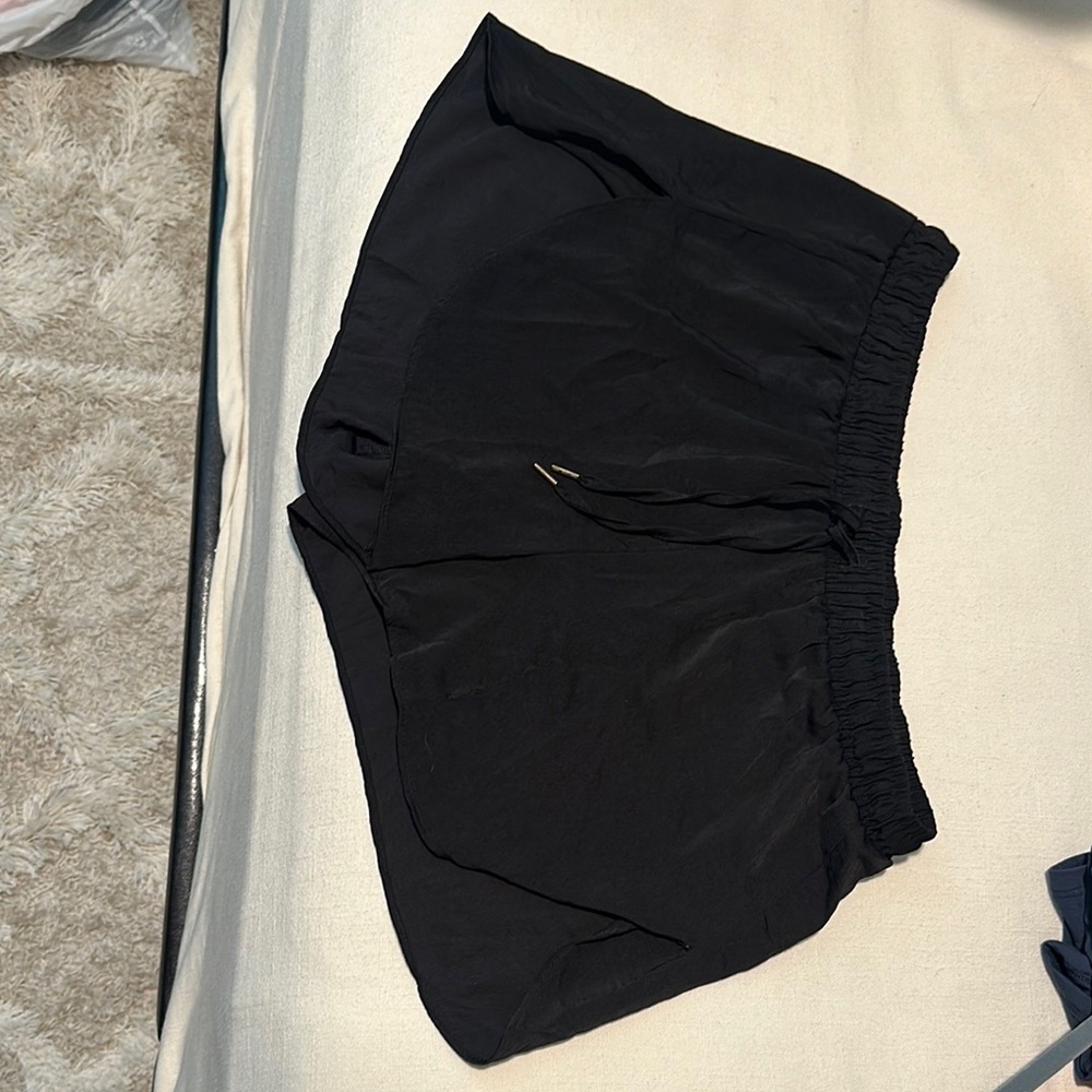 Black Athletic Shorts with Regular Fit
